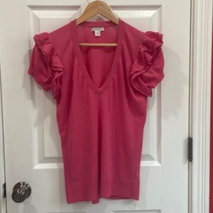 Garnet Hill ruffle sleeve top